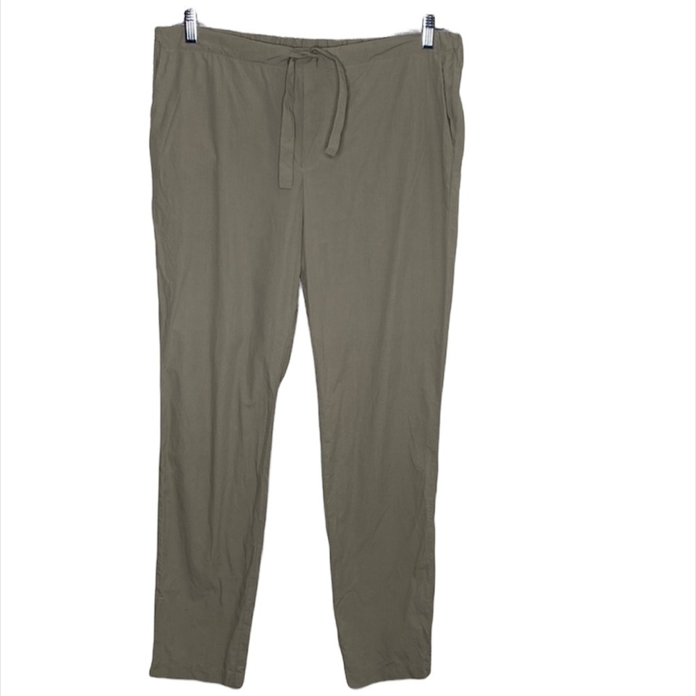 Tomas Maier Taupe Lightweight Cotton Drawsting Elastic Waist Pull On Pan…